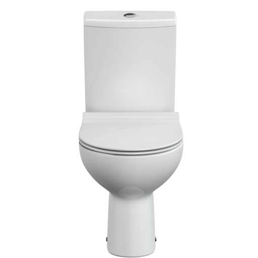 Унитаз-компакт напольный безободковый с бачком Церсанит NATURE CLEAN ON 011 3/5 DPL EO SLIM 65410 с сиденьем Soft Close